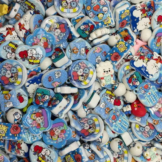 Acrylic beads-BT21 (for beadable pens, keychains, phone chains)