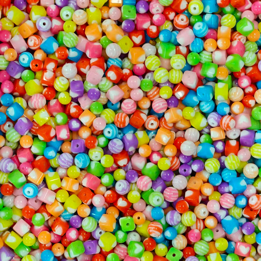 Acrylic Beads -Candy mix (for beaded pen, keychains, phone chains)