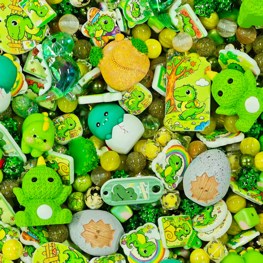 Acrylic beads - Dino (for beadable pens, keychains, phone chains)