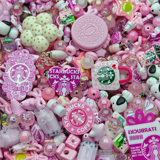 Acrylic beads-Starbucks (for beadable pens, keychains, phone chains)