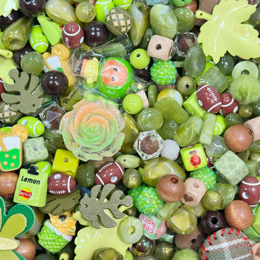 Acrylic beads-New! Forest (for beadable pens, keychains, phone chains)