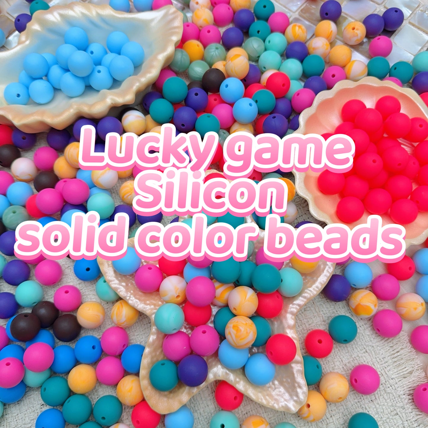 Lucky game - Silicon solid color beads