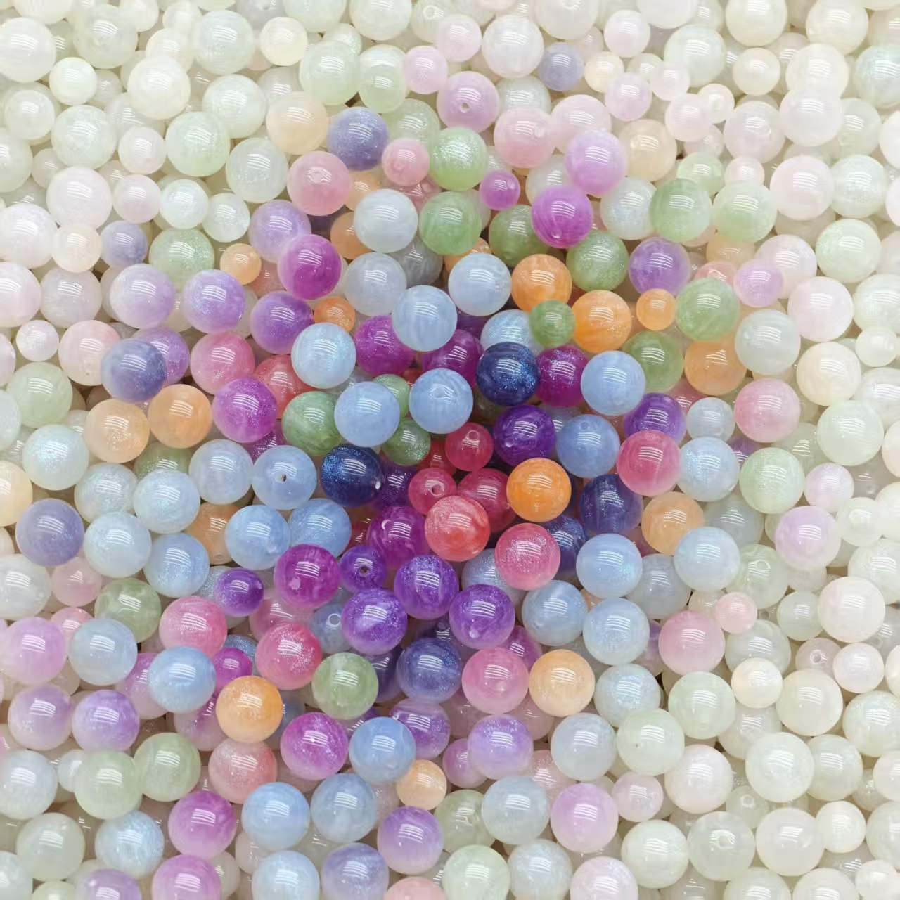 Crazy BOGO！ Resin beads - Color changing white mix (for beadable pens, keychains, phone chains)