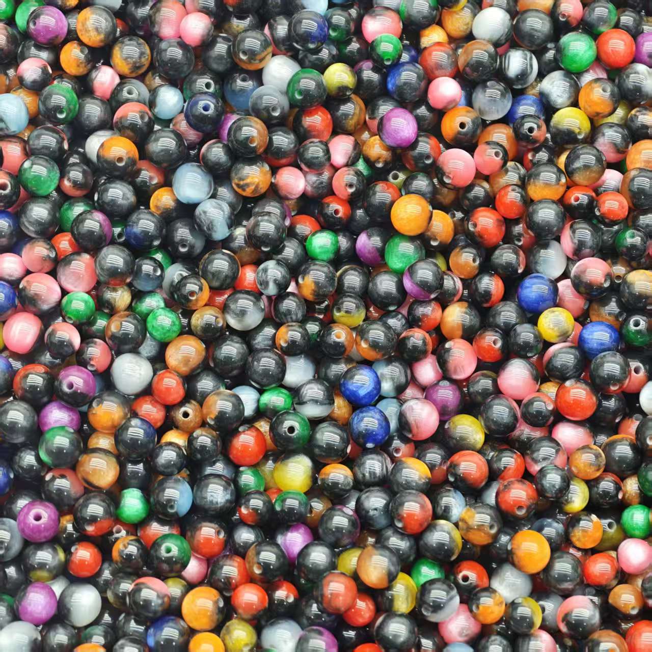 Crazy BOGO！ Resin beads - Coloful black  (for beadable pens, keychains, phone chains)