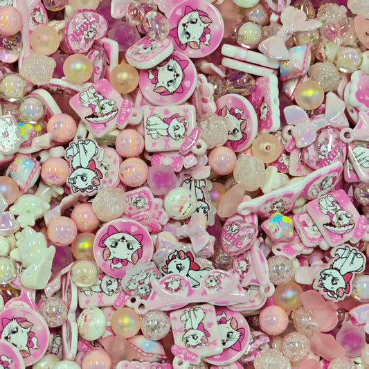 Acrylic beads - Mary cat (for beadable pens, keychains, phone chains)