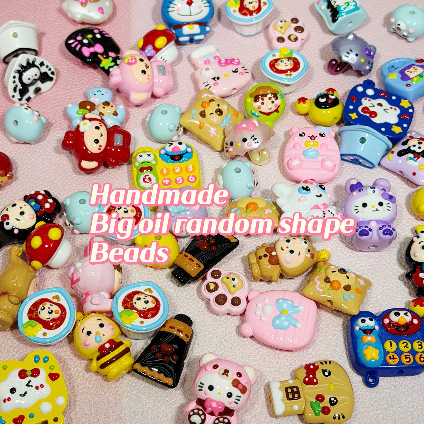 Lucky game- high quality handmade big oil random shape beads (For beaded pen, keychains etc)