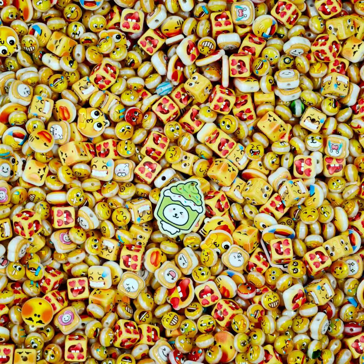 Acrylic Beads -Emoji (for beaded pen, keychains, phone chains)