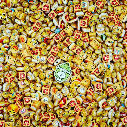 Acrylic Beads -Emoji (for beaded pen, keychains, phone chains)
