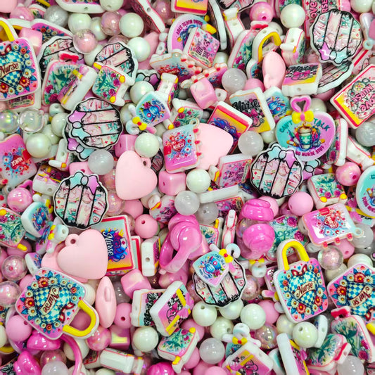 Acrylic Beads -Nurse (for keychains, phone chains)