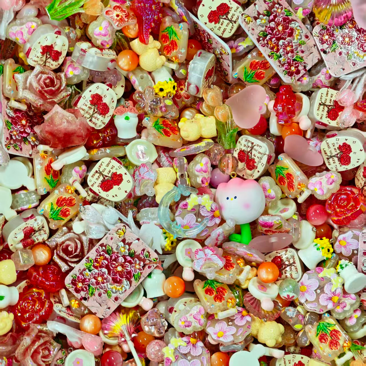 Acrylic Beads -Flower world (for beaded pen, keychains, phone chains)