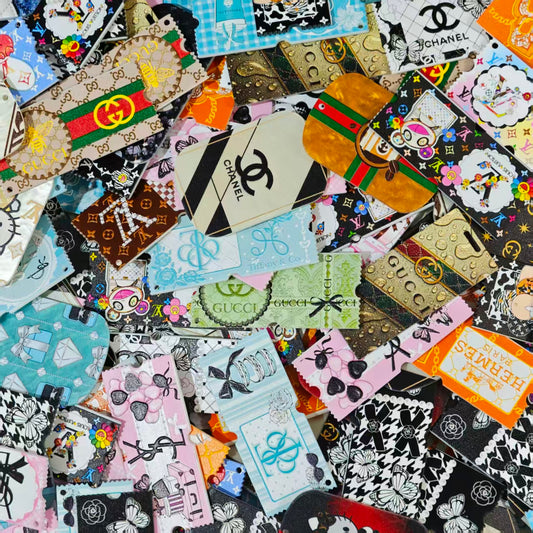 Acrylic tags - Luxury tags  (forkeychains, phone chains)