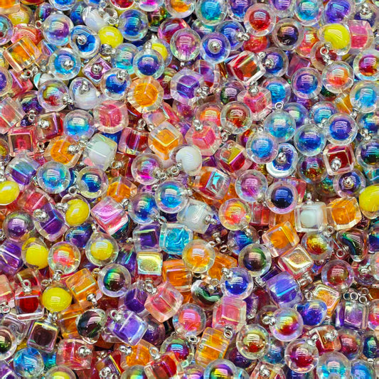 Acrylic charms - Bright candy mix (for beadable pens, keychains, phone chains)