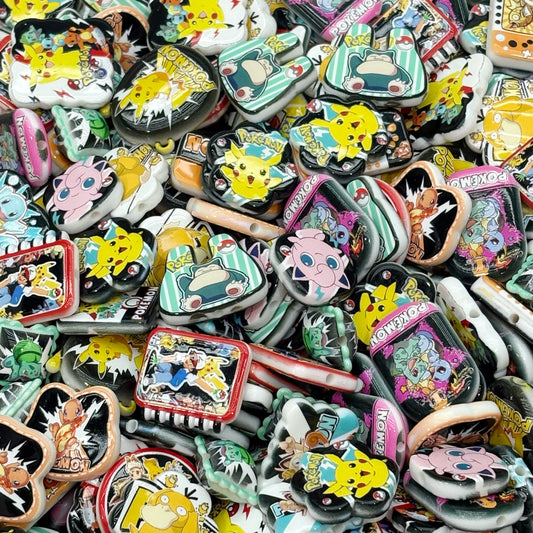 Acrylic beads-Pokémon (for beadable pens, keychains, phone chains)