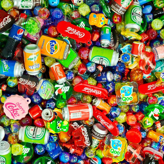 Acrylic Beads -Beverage mix (for beaded pen, keychains, phone chains)