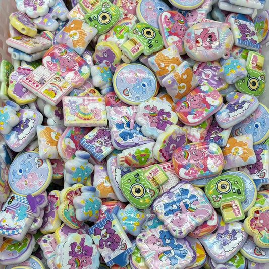 Acrylic Beads - Care bear (for beadable pens, keychains, phone chains)