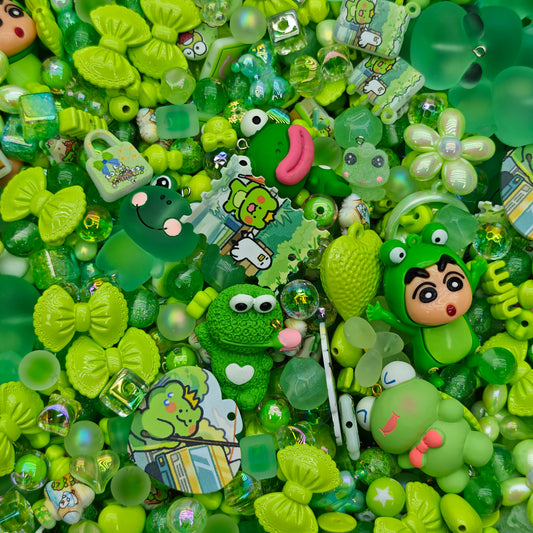Acrylic beads-Frog(for beadable pens, keychains, phone chains)