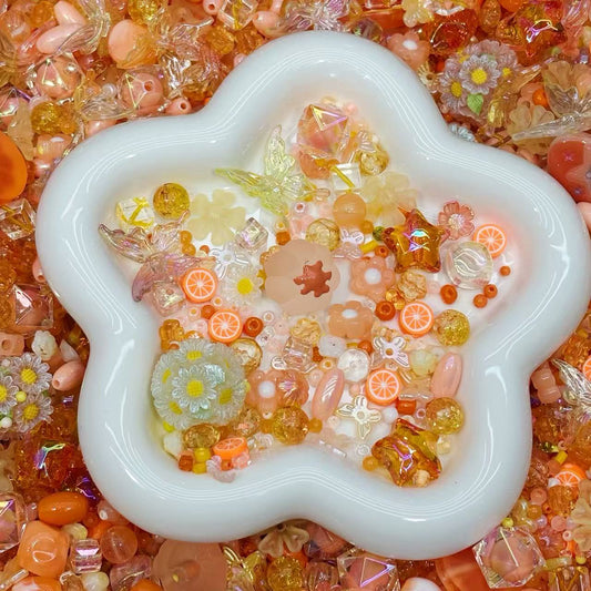 Acrylic Beads - Sunset Orange for beadable pens, keychains, phone chains