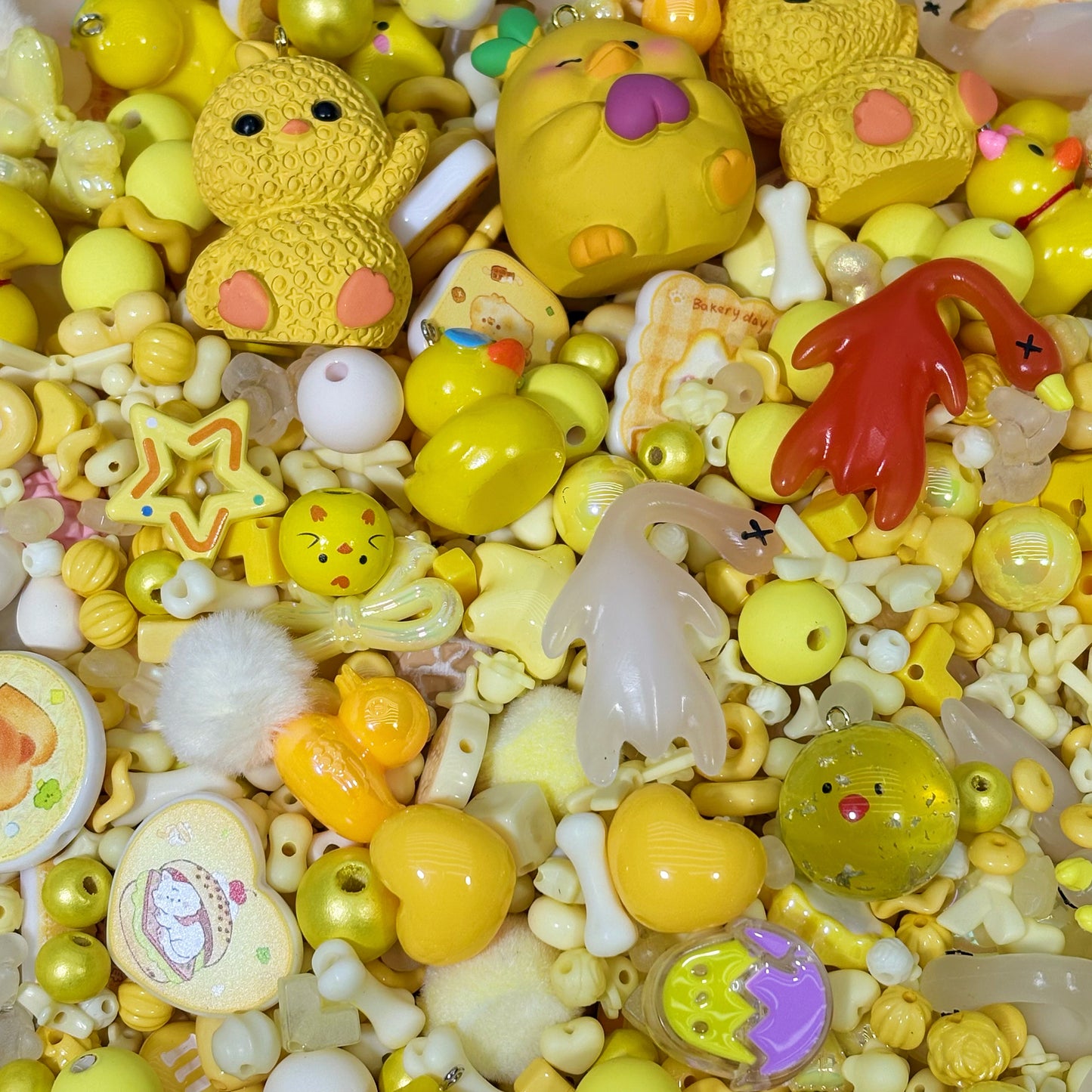 Acrylic beads-Color changing Peking ducky（for beadable pens, keychains, phone chains