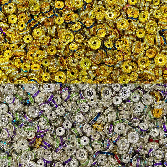 [Big sale!!50% off] silver/gold spacer beads ONLY 10!!(for beadable pens, keychains, phone chains)