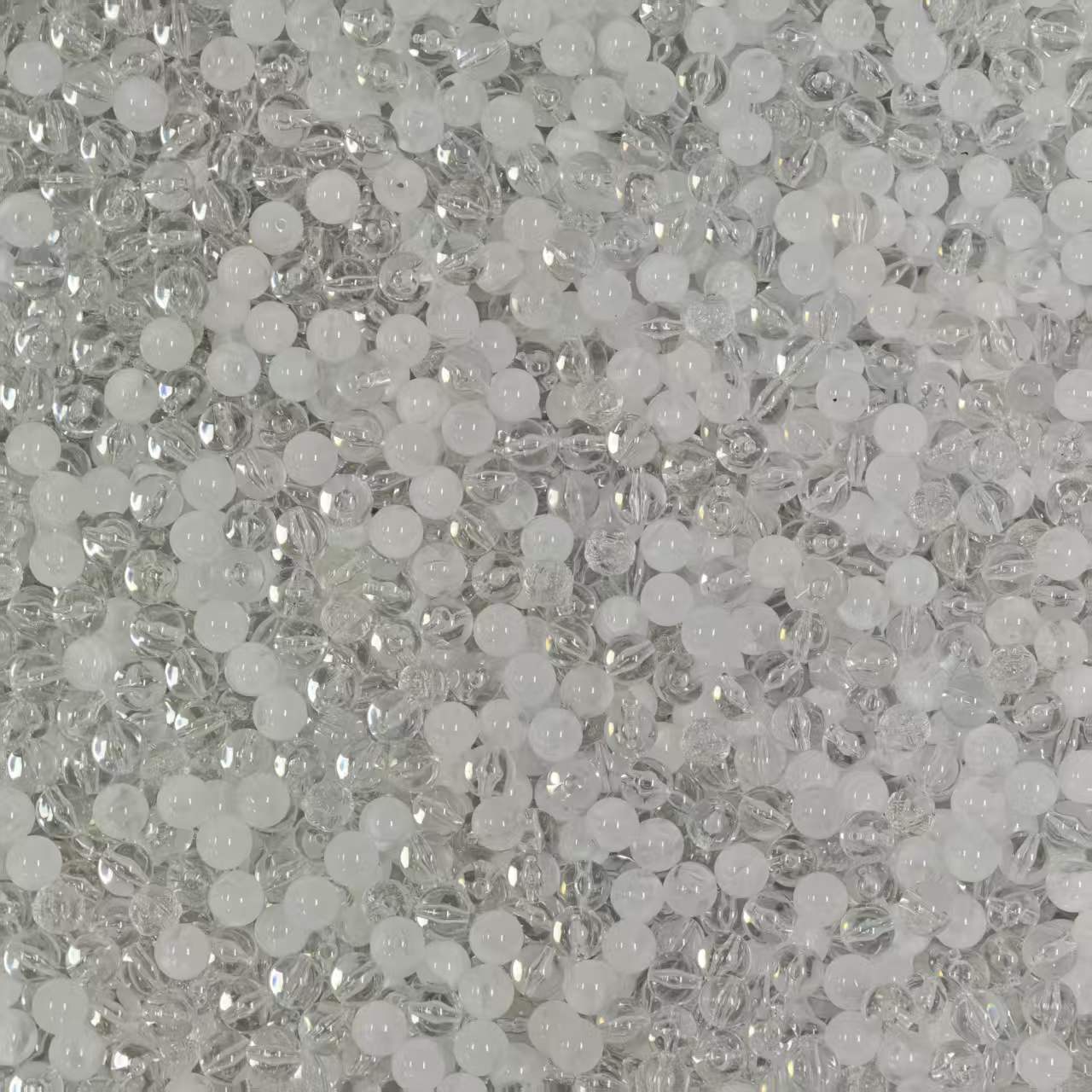 Acrylic Beads -12mm White (for Bracelet, necklace, keychains, phone chains)