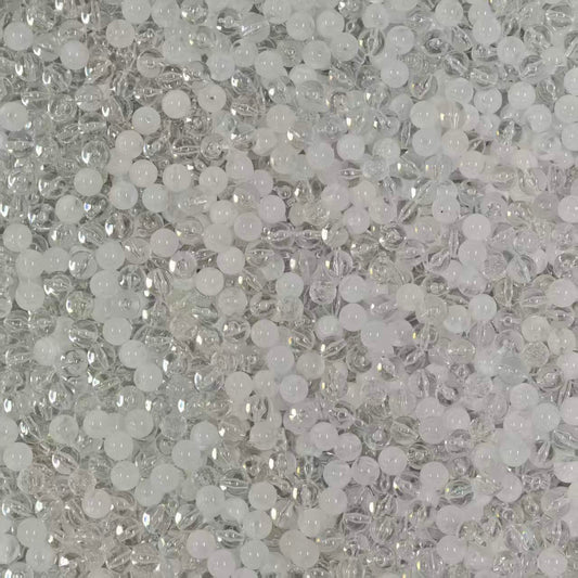 Acrylic Beads -12mm White (for Bracelet, necklace, keychains, phone chains)