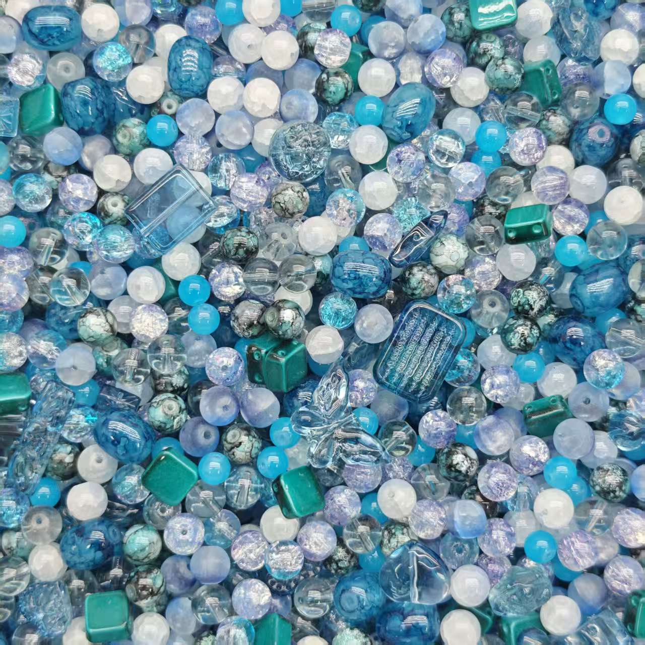 Glass beads-Blue (for beaded pen, keychains, phone chains)