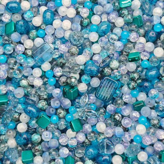 Glass beads-Blue (for beaded pen, keychains, phone chains)