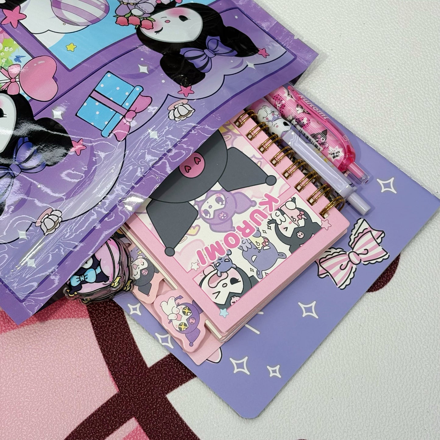 Sanrio blind bag (12 items include :every bag has big notebook,mini notebook, 2 pen + more)