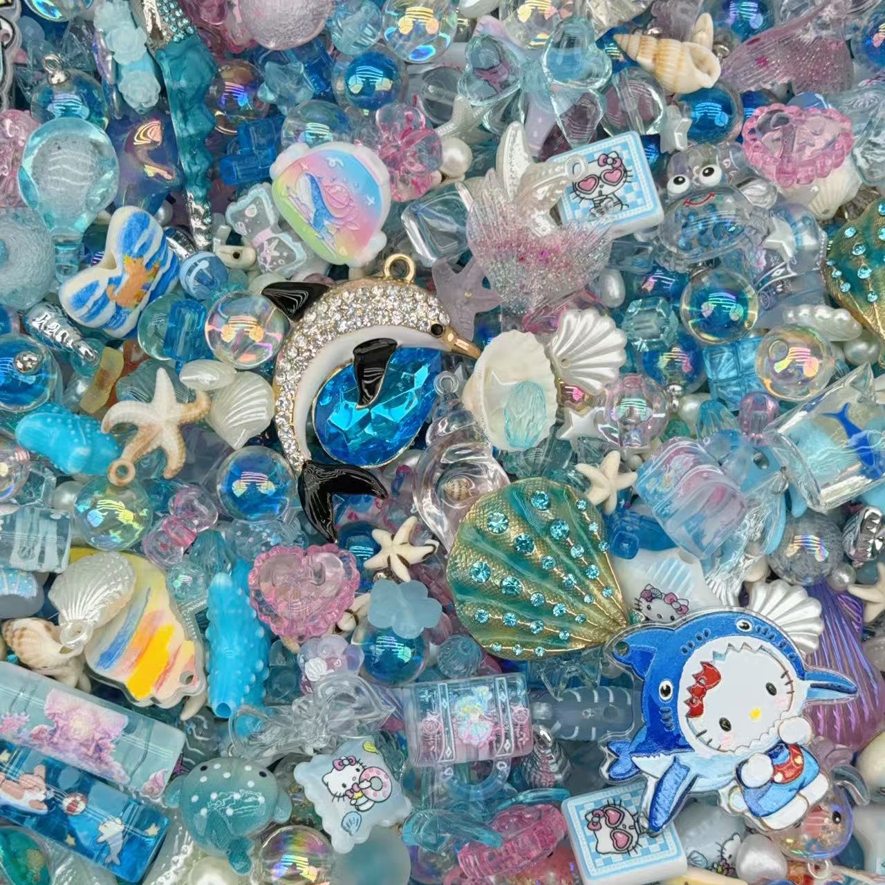 Acrylic Beads - Ocean(for beaded pen, keychains, phone chains)