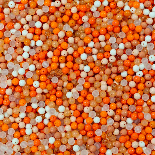 Acrylic Beads -12mm Orange  (for Bracelet, necklace, keychains, phone chains)