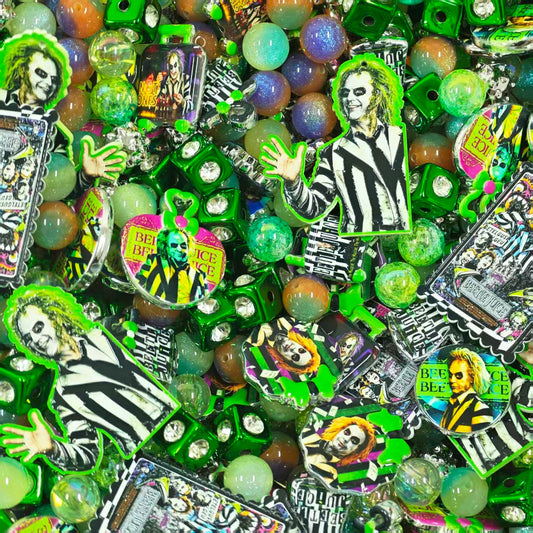 Acrylic beads - Beetle juice (for beadable pens, keychains, phone chains)