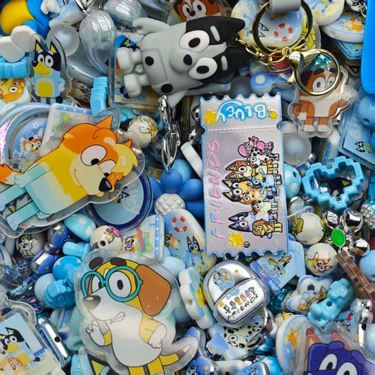 Acrylic beads-Bluey for beadable pens, keychains, phone chains