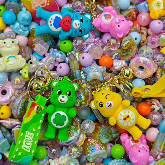Acrylic Beads -Care bear (for beadable pens, keychains, phone chains)