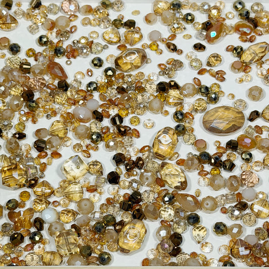 Bling Bling Glass beads-Champagne (for beadable pens, keychains, phone chains)