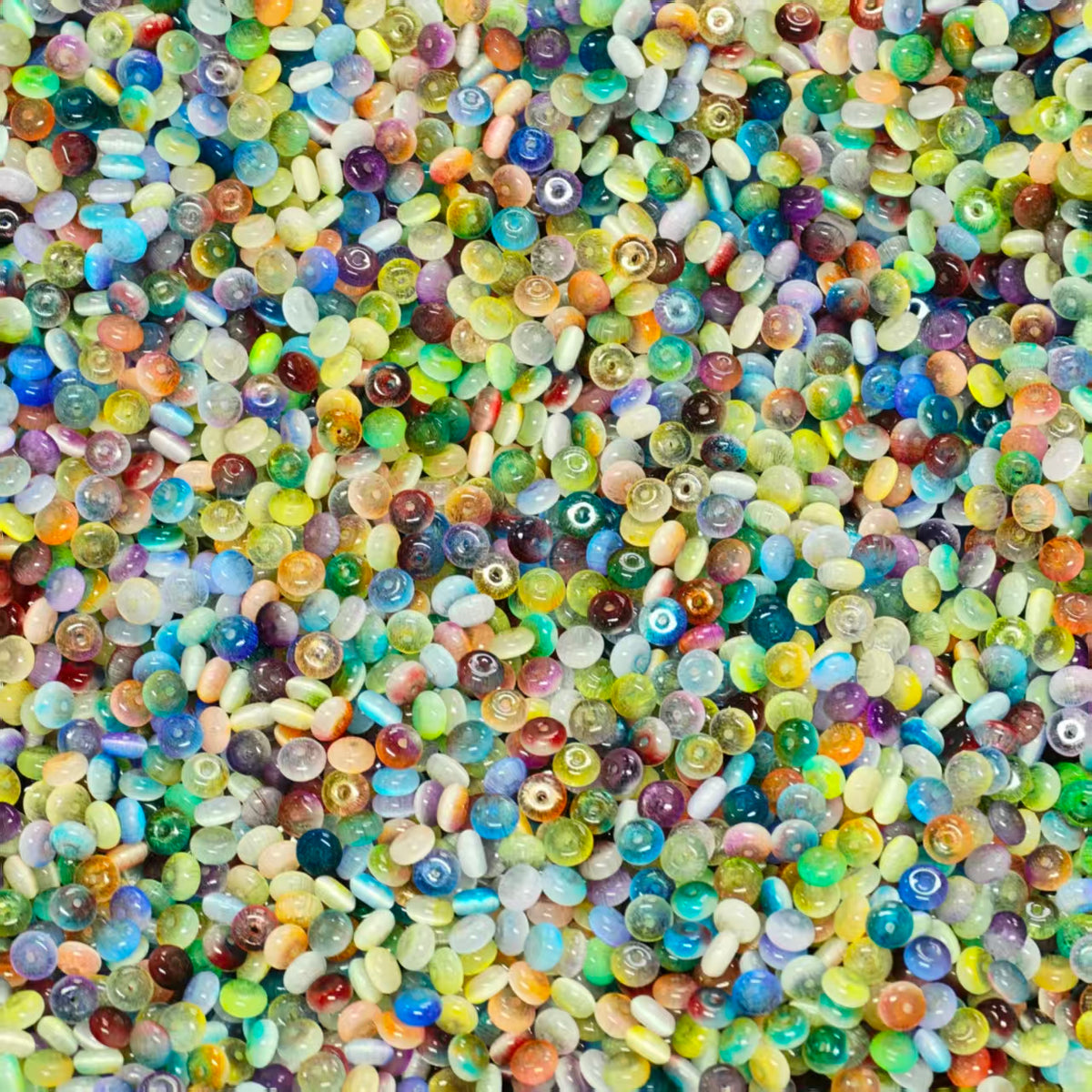 3*6mm High quality mini glass beads-Cat eye abacus beads(for keychains, phone chains,bracelet, necklace）