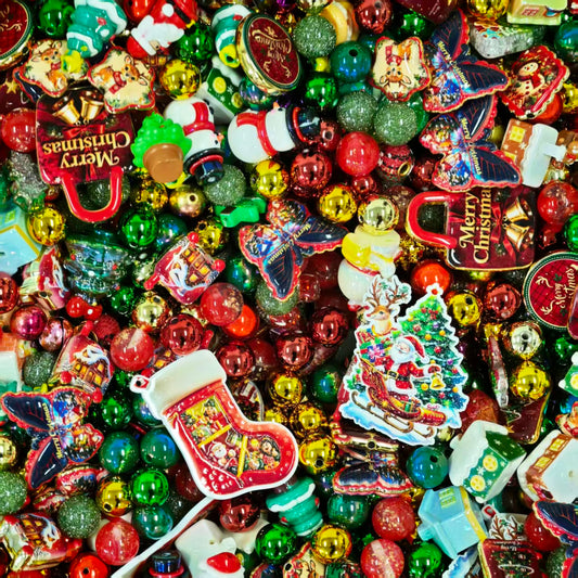 Acrylic beads - Christmas 4.0 (for beadable pens, keychains, phone chains)
