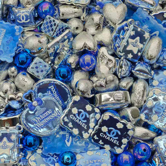 Acrylic beads-Luxury Blue(for beadable pens, keychains, phone chains)