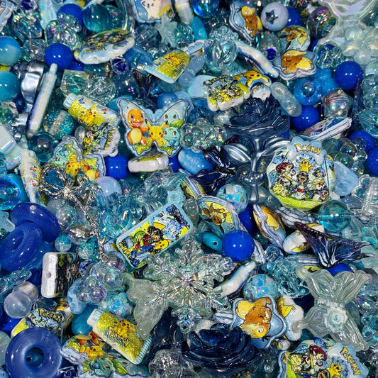 Acrylic beads-Bule Pokemon（for beadable pens, keychains, phone chains