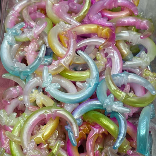Acrylic beads-Moon (for beadable pens, keychains, phone chains)