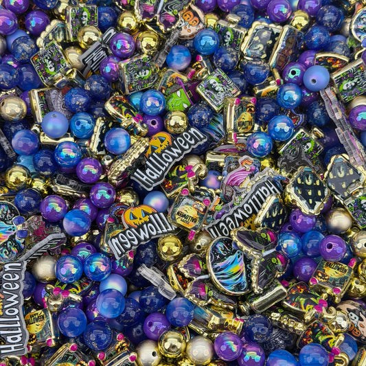 Acrylic Beads -Midnight Ghost  (for beaded pen, keychains, phone chains)