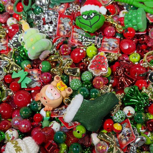 Acrylic beads-Christmas (for beadable pens, keychains, phone chains)