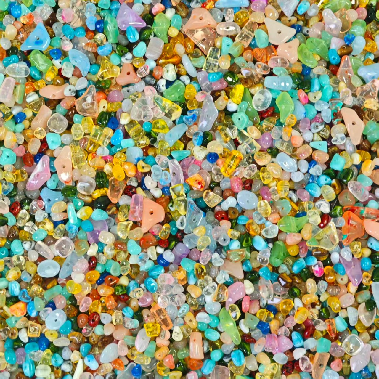 Glass beads -Chips (for beaded pen, keychains, phone chains)