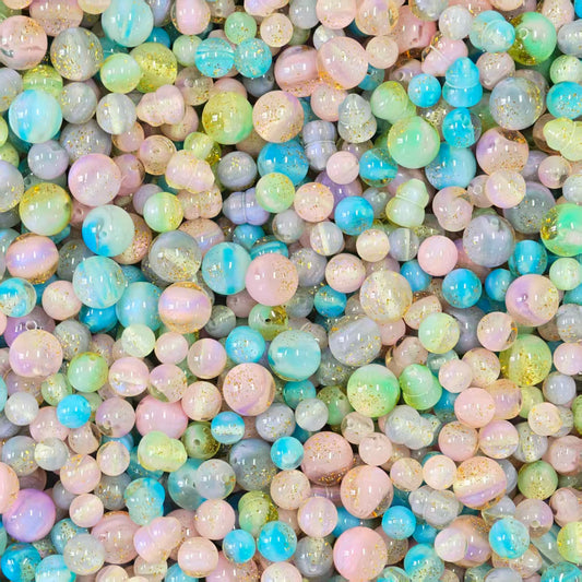 Crazy BOGO！ Resin beads - Color changing gold glitter mix (for beadable pens, keychains, phone chains)