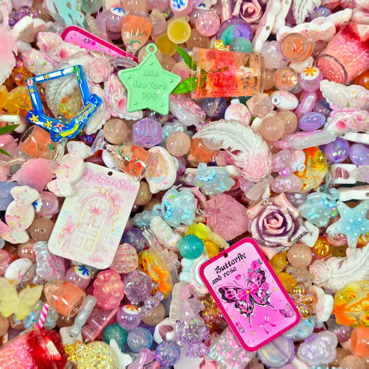 Acrylic Beads -Dream garden (for beadable pens, keychains, phone chains)
