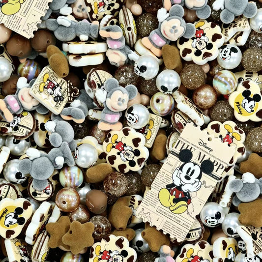 Acrylic Beads - Micky minnie (for beaded pen, keychains, phone chains)