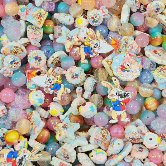 Acrylic beads - Bunny (for beadable pens, keychains, phone chains)