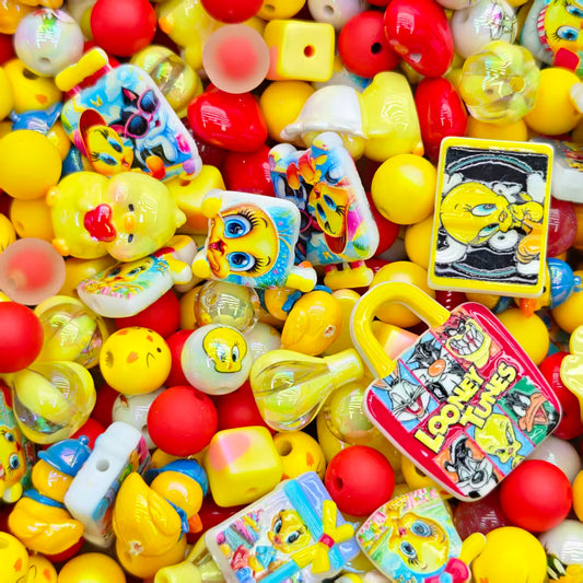 Acrylic beads-looney tunes (for beadable pens, keychains, phone chains)