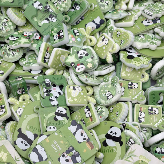 Acrylic beads-Panda Forest (for beadable pens, keychains, phone chains)