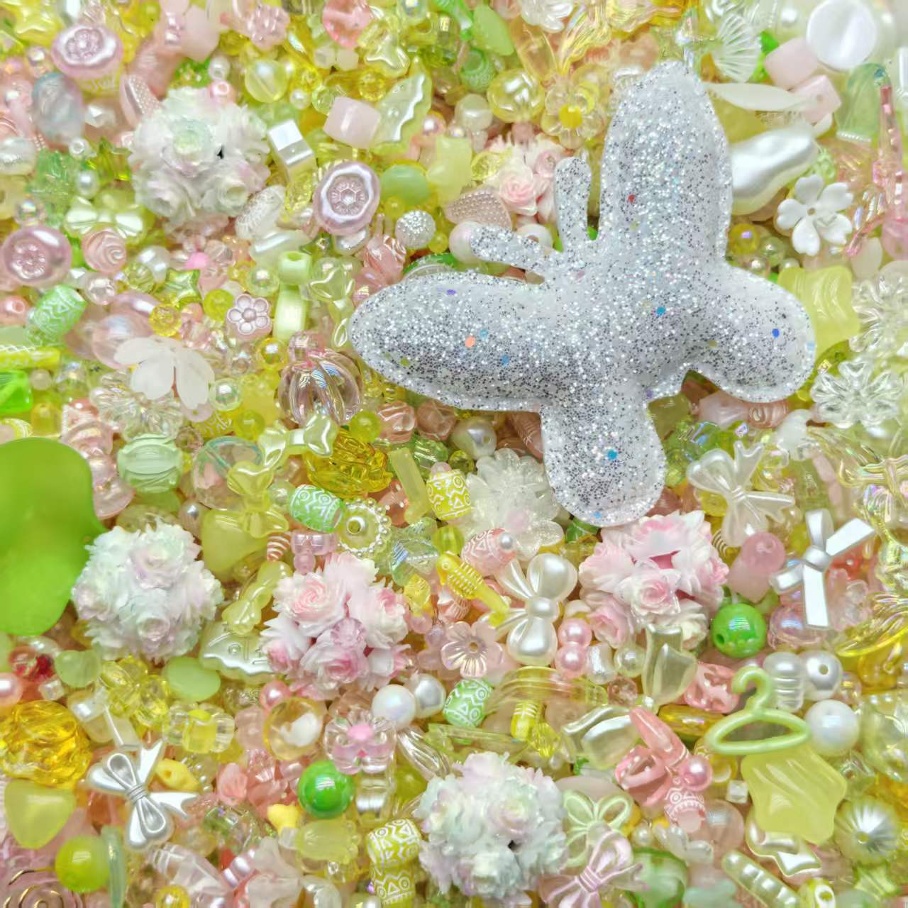 Acrylic Beads -Spring spacer beads  (for beadable pens, keychains, phone chains)