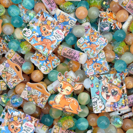 Acrylic Beads -Little Bambi(for beaded pen, keychains, phone chains)